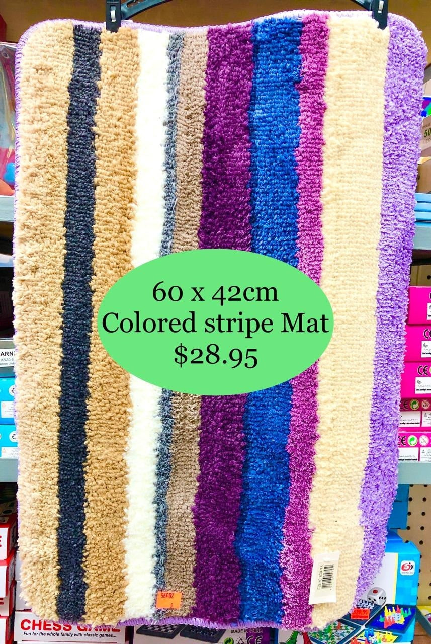 SALE!!!!!!!!!!!!!!!!!!!!!!!!! COLORED STRIPE MAT