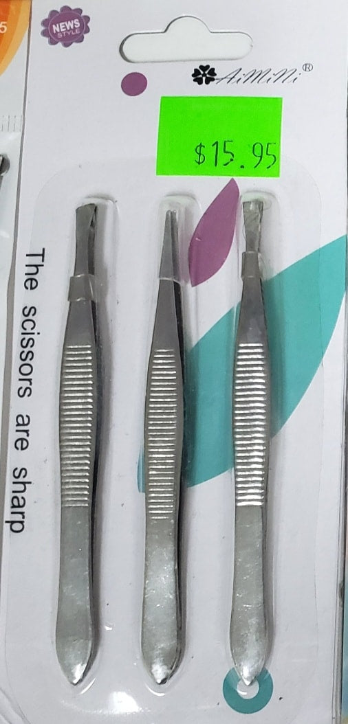3 tweezers set