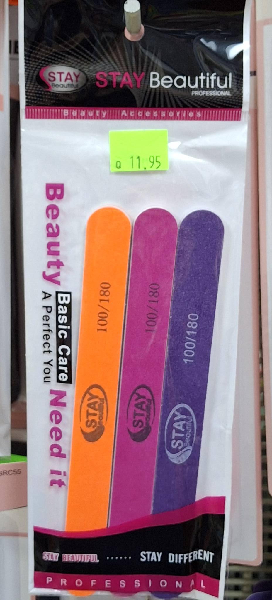 STAY BEAUTIFUL 3 PIECE NAIL AND SKIN FILE SET