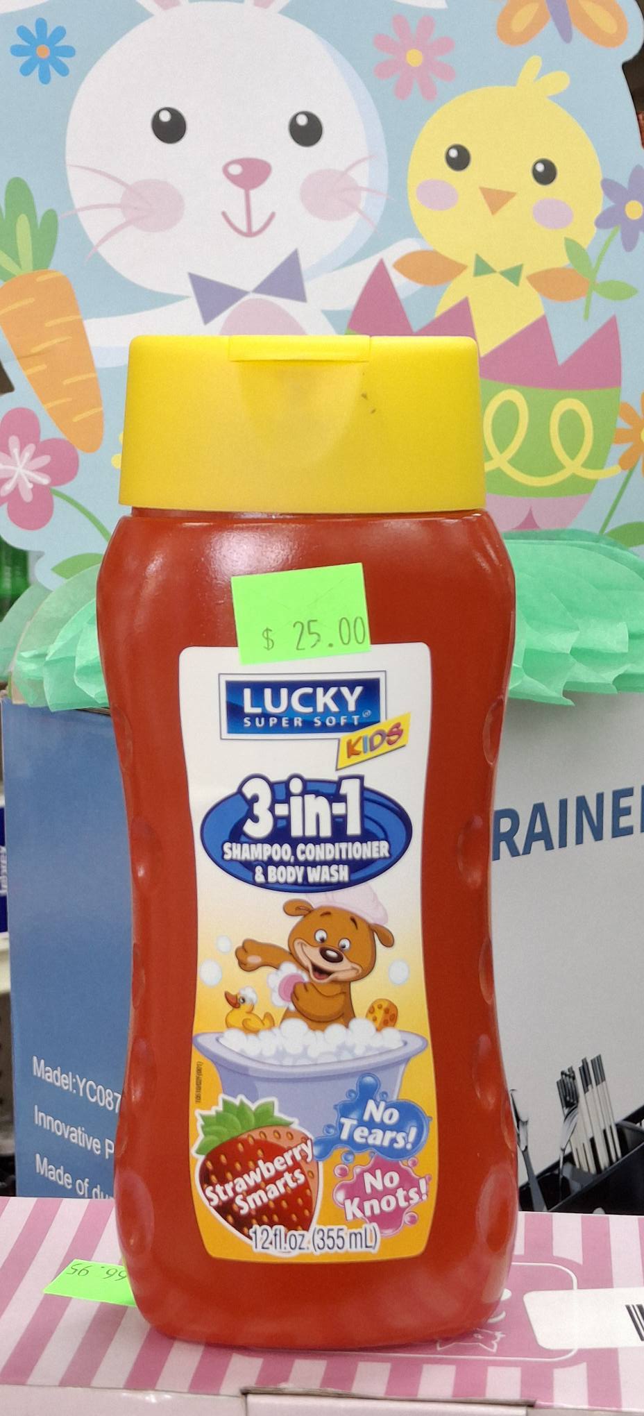 LUCKY SUPER SOFT 3 IN 1 SHAMPOO CONDITIONER AND BODY WASH 355ML