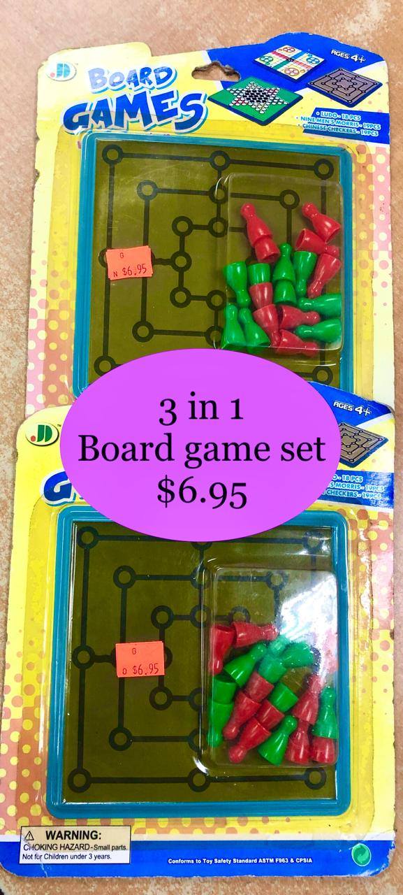 SALE!!!!!!!!!! 3 IN 1 BOARD GAME SET