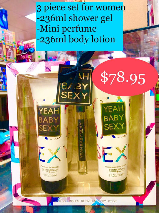 YEAH BABY SEXY LADYS SET 3 PC