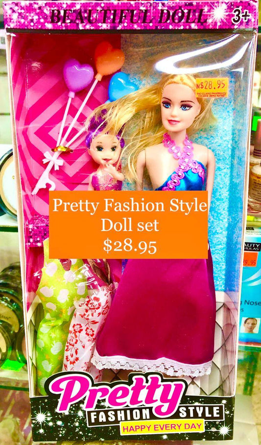 PRETTY FASHION STYLE DOLL SET