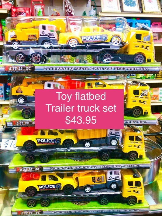 TOY FLATBED TRAILER TRUCK
