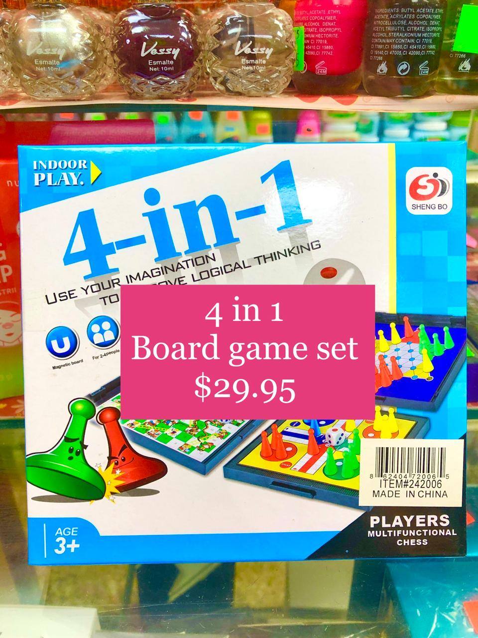 4 IN 1 BOARD GAME SET