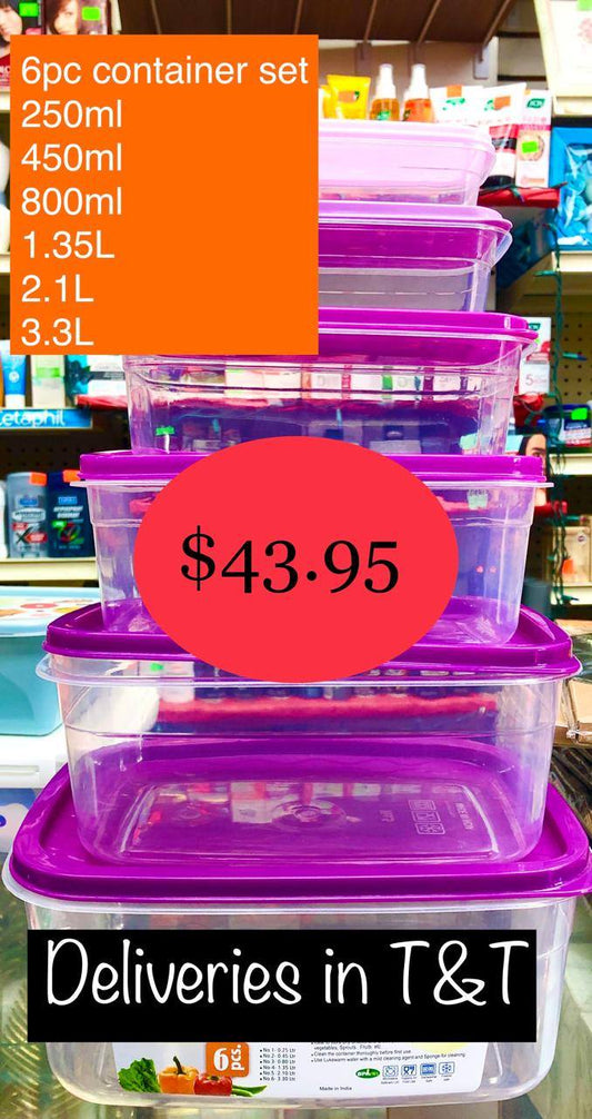 6 PIECE CONTAINER SET