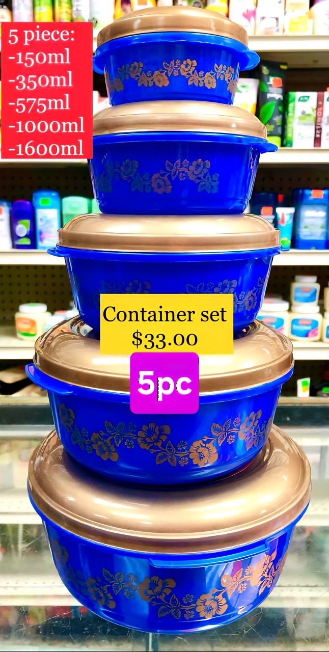 5 PIECE CONTAINER SET