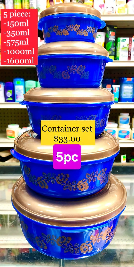 5 PIECE CONTAINER SET