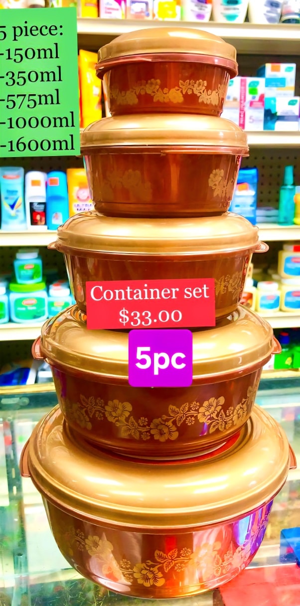 5 PIECE CONTAINER SET