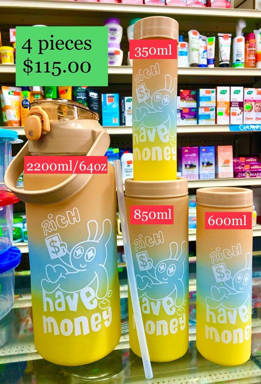 4 piece Water/Sport drink container set