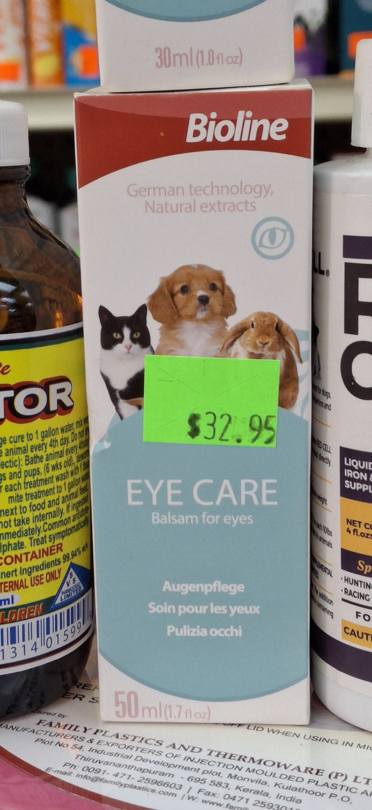 Bioline eye care for pets