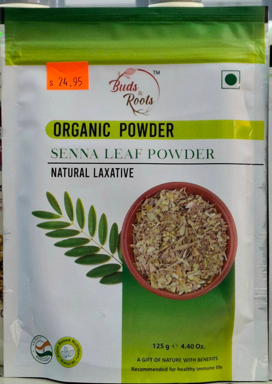 BUD & ROOTS ORGANIC SENNA LEAF POWDER 125G