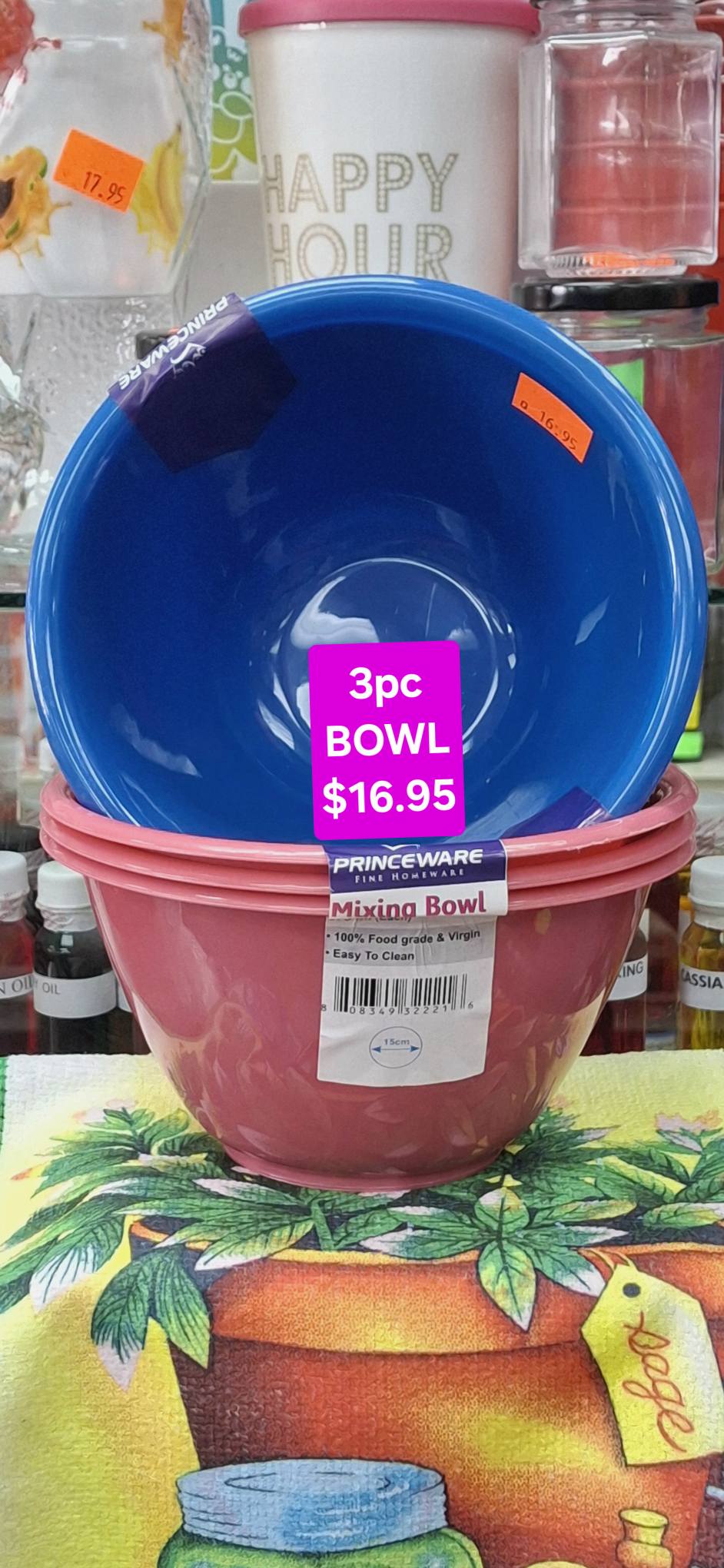 3 PIECE 15CM MIXING BOWLS
