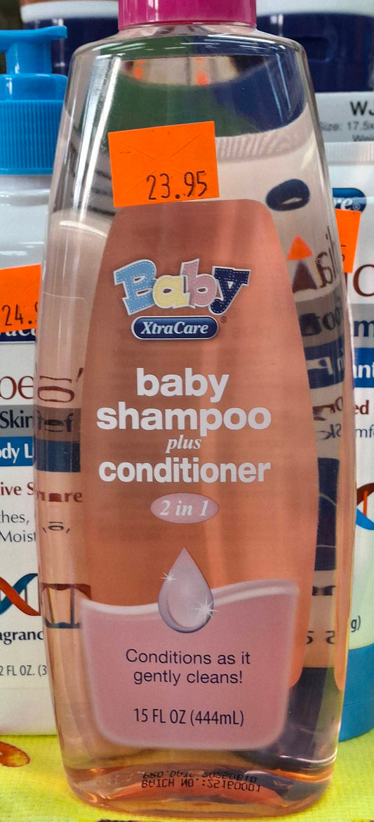 BABY XTRACARE 2 IN 1 BABY SHAMPOO AND CONDITIONER 444ML