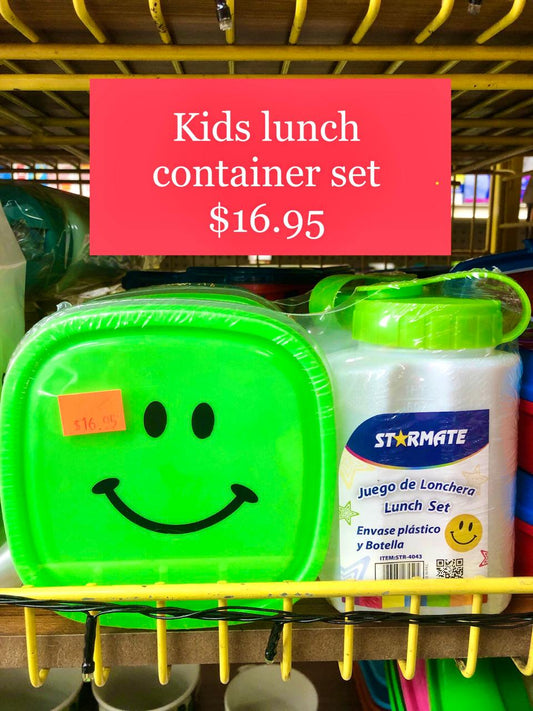 Smiley face lunch kit set