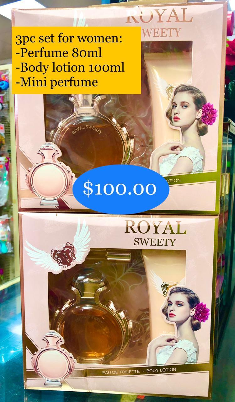 ROYAL SWEETY 3 PC LADY'S HYGIENE SET